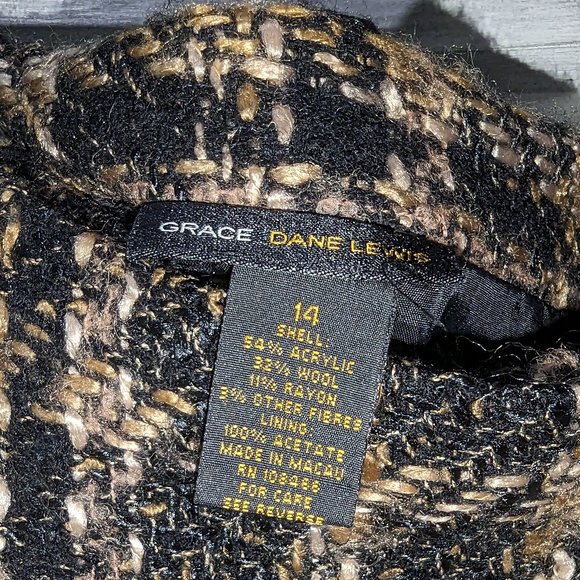 Grace Dane Lewis tweed plaid mini skirt with side buckles - Picture 2 of 5